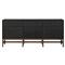 Philip Modern Classic Black Raffia Mahogany Wood Media Cabinet - 78&quot;|Kathy Kuo Home