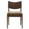 Odelia Modern Classic Brown Velvet Oak Wood Dining Chair|Kathy Kuo Home