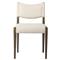 Odelia Modern Classic Cream Performance Brown Wood Dining Chair|Kathy Kuo Home