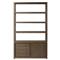 Zack Rustic Lodge Brown Oak Wood Bookcase|Kathy Kuo Home