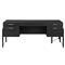 Matthew Modern Classic Black Oak Wood Desk|Kathy Kuo Home