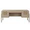 Matthew Modern Classic Brown Oak Wood Desk|Kathy Kuo Home