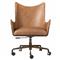 Robin Modern Classic Brown Leather Office Chair|Kathy Kuo Home