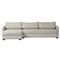 Wil Cream Performance 2-Piece Sleeper Sectional - Left Chaise - 126&quot;|Kathy Kuo Home