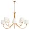 Treble Coastal Beach Natural Bamboo Wrapped Brass Chandelier|Kathy Kuo Home