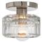 Bijoux Mid Century Modern Crystal Shade Polished Nickel Flush Mount|Kathy Kuo Home