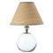 Giorgio Coastal Beach Rattan Shade Polished Nickel Crystal Mini Table Lamp|Kathy Kuo Home