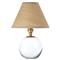 Giorgio Coastal Beach Rattan Shade Natural Brass Crystal Mini Table Lamp|Kathy Kuo Home