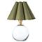 Giorgio French Country Green Scalloped Linen Shade Crystal Mini Table Lamp|Kathy Kuo Home