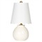 Amoria French Country White Linen Shade Ceramic Mini Table Lamp|Kathy Kuo Home