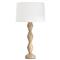 Crew Mid Century Modern Natural Travertine Buffet Table Lamp|Kathy Kuo Home