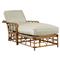 Myrah Coastal Beige Sunbrella Brown Aluminum Adjustable Outdoor Chaise Lounge|Kathy Kuo Home