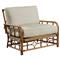 Myrah Coastal Beach Beige Sunbrella Brown Aluminum Outdoor Lounge Chair|Kathy Kuo Home