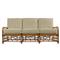 Myrah Coastal Beach Sand Sunbrella Aluminum Outdoor Sofa - 78&quot;|Kathy Kuo Home