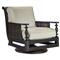 Hermine French Country Beige Sunbrella Black Aluminum Outdoor Swivel Chair|Kathy Kuo Home