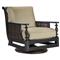Hermine French Country Sand Sunbrella Black Aluminum Outdoor Swivel Chair|Kathy Kuo Home