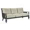 Hermine French Country Beige Sunbrella Black Aluminum Outdoor Sofa - 85&quot;|Kathy Kuo Home