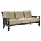 Hermine French Country Sand Sunbrella Black Aluminum Outdoor Sofa - 85&quot;|Kathy Kuo Home
