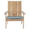 Ashland Blue Sunbrella Natural Teak Outdoor Adirondack Chair|Kathy Kuo Home