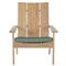 Ashland Green Sunbrella Natural Teak Outdoor Adirondack Chair|Kathy Kuo Home