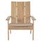 Ashland Beige Sunbrella Natural Teak Outdoor Adirondack Chair|Kathy Kuo Home
