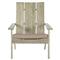 Ashland Beige Sunbrella Oyster Grey Teak Outdoor Adirondack Chair|Kathy Kuo Home