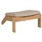 Ashland Beige Sunbrella Natural Teak Outdoor Adirondack Ottoman|Kathy Kuo Home