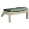 Green Sunbrella Ashland Grey Teak Outdoor Adirondack Ottoman|Kathy Kuo Home