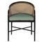 Havana Green Sunbrella Black Aluminum Outdoor Dining Arm Chair|Kathy Kuo Home