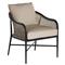 Havana Euro Beige Sunbrella Black Aluminum Outdoor Arm Chair|Kathy Kuo Home