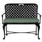 Provance Green Sunbrella Ancient Earth Black Outdoor Bench|Kathy Kuo Home