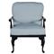 Provance Blue Sunbrella Ancient Earth Black Outdoor Lounge Chair|Kathy Kuo Home