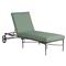 Roma Green Sunbrella Slate Grey Aluminum Outdoor Chaise Lounge|Kathy Kuo Home