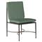Roma Green Sunbrella Slate Grey Aluminum Outdoor Dining Chair|Kathy Kuo Home