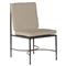 Roma Beige Sunbrella Slate Grey Aluminum Outdoor Dining Chair|Kathy Kuo Home