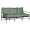 Roma Green Sunbrella Slate Grey Aluminum Outdoor Sofa - 77&quot;|Kathy Kuo Home