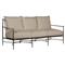 Roma Beige Sunbrella Slate Grey Aluminum Outdoor Sofa - 77&quot;|Kathy Kuo Home