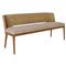 Adelyn Coastal Beach Brown Crypton Brown Teak Woven Seagrass Bench|Kathy Kuo Home