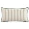 Franca French Green Striped Indoor Outdoor Lumbar Pillow - 12x20|Kathy Kuo Home