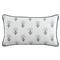 Delilah French Country Blue Floral White Indoor Outdoor Lumbar Pillow - 14x24|Kathy Kuo Home