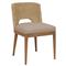 Adelyn Coastal Beach Brown Crypton Brown Teak Woven Seagrass Dining Chair|Kathy Kuo Home