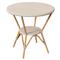 Lily French Country Beige Woven Rattan Round Outdoor Bistro Table - 30&quot;|Kathy Kuo Home