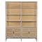 Corazon Coastal Beach Natural Mango Wood Woven Cane Bookcase|Kathy Kuo Home