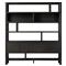 Slade Rustic Lodge Black Oak Wood Wide Bookcase|Kathy Kuo Home