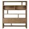Slade Rustic Lodge Brown Oak Wide Wood Bookcase|Kathy Kuo Home