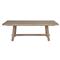 Sophia Coastal Beach Brown Teak Rectangular Outdoor Dining Table - 84&quot;|Kathy Kuo Home