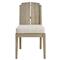 Sophia Coastal Beach Off White Boucle Brown Teak Wood Outdoor Dining Chair|Kathy Kuo Home