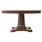 Alaine Updated Traditional Brown Walnut Round Dining Table - 60&quot;|Kathy Kuo Home