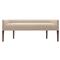 Alaine Modern Classic Beige Velvet Performance Brown Walnut Bedroom Bench|Kathy Kuo Home