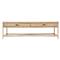 Nigel Coastal Beach Light Oak Rectangular Storage Coffee Table|Kathy Kuo Home